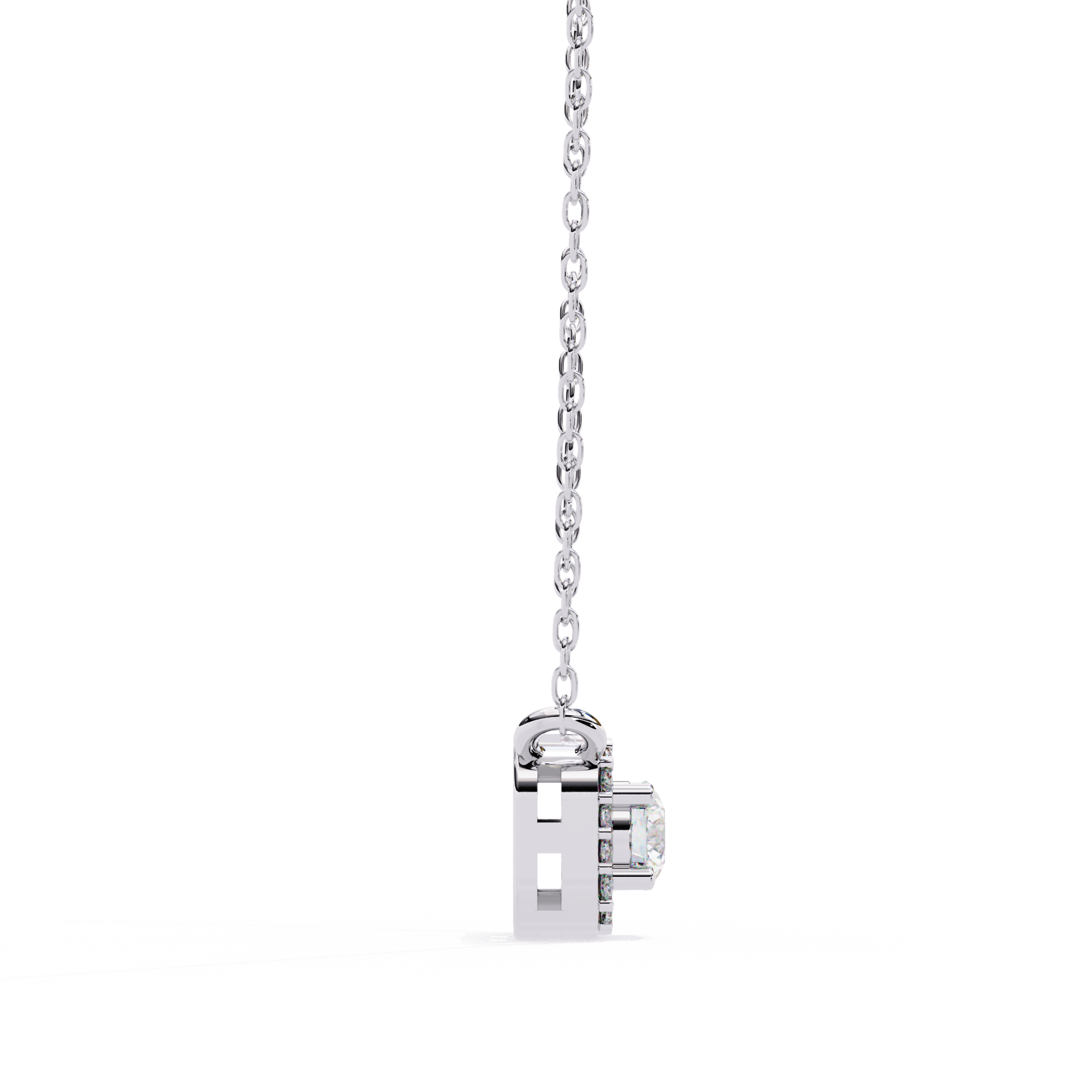 Solitairekart 0.30ct Natural Diamond Halo Luxe Pendant-HI Color, VS-SI Clarity